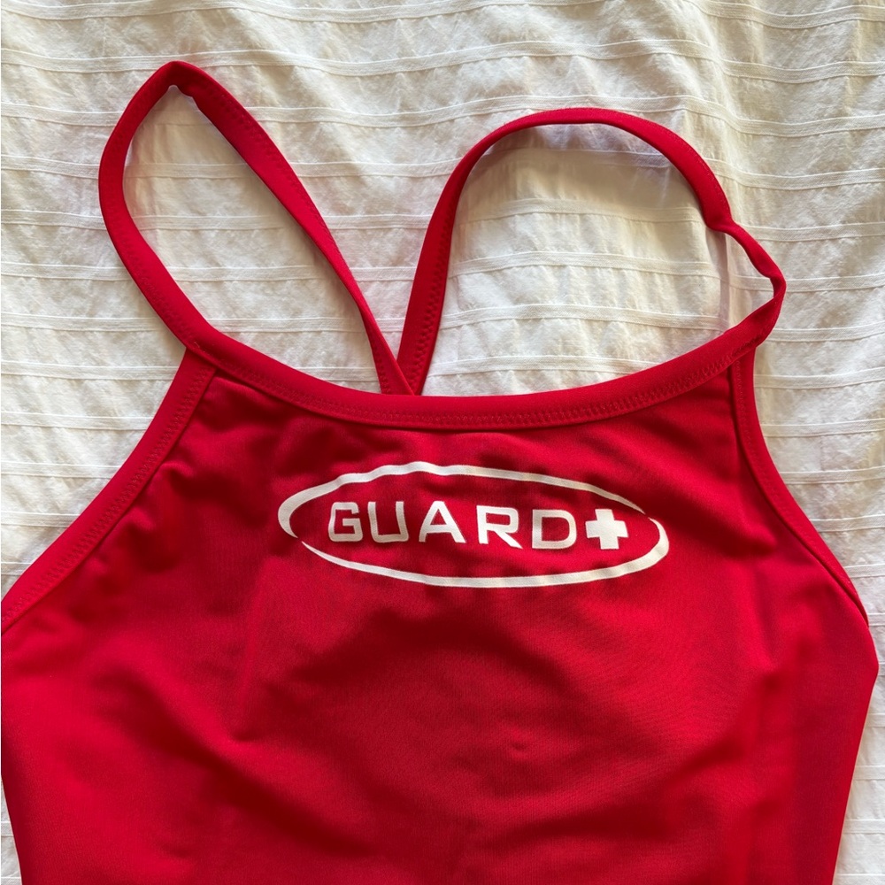 TYR Red/Navy Reversible Guard Swimsuit